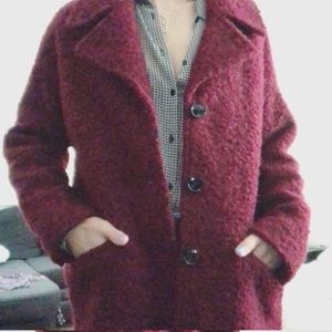 Hilary Radley Boucle Wool Boat Burgundy